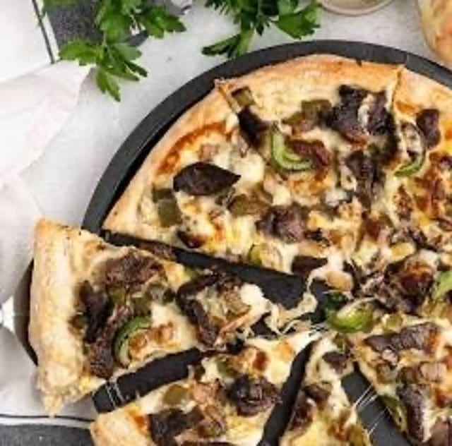Chicken and Steak Pizza Online.